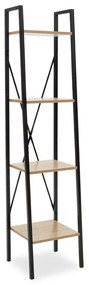 Bookcase Ramon natural-black 34x32,5x148cm 34x32.5x148 εκ.