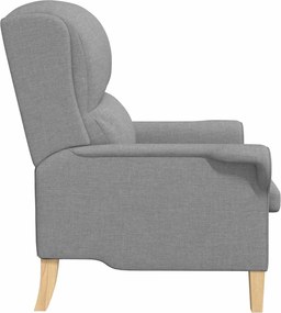 vidaXL Πολυθρόνα Ανοιχτό γκρι 76 x 94 x 102 εκ. ύφασμα