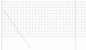 vidaXL Φράχτης Εξαγώνου Ασημί 1 x 10 m Γαλβανισμένος χάλυβας