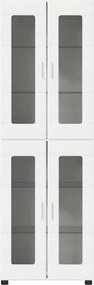 vidaXL Highboard FLORIN Λευκό 60 x 35 x 182 εκ. Επεξεργασμένο ξύλο