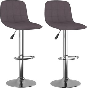 vidaXL Σκαμπό Μπαρ 2 τεμ. Χρώμα Taupe Υφασμάτινα