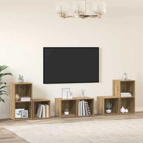 vidaXL Σετ επίπλου τηλεόρασης 6 pcs Artisan Oak Επεξεργασμένο ξύλο