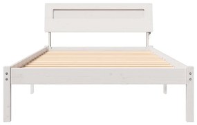 vidaXL Σκελετός Κρεβατιού Λευκό 100 x 200 cm Μασίφ ξύλο πεύκου