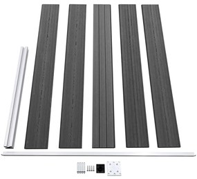 vidaXL Σετ Πάνελ Περίφραξης Μαύρο 872 x 105 εκ. από WPC