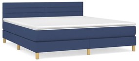 ΚΡΕΒΑΤΙ BOXSPRING ΜΕ ΣΤΡΩΜΑ ΜΠΛΕ 160X200 ΕΚ. ΥΦΑΣΜΑΤΙΝΟ 3140711