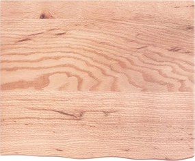 vidaXL Επιφ Τραπεζιού Αν Καφέ 60x50x(2-6)εκ. Επεξ. Μασίφ Ξύλο Δρυός