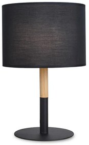Επιτραπέζιο φωτιστικό Kerky μαύρο-φυσικό μέταλλο-ξύλο-ύφασμα Φ25x40εκ 25x25x40 εκ.