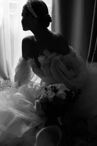 Φωτογραφία Τέχνης cheerful bride  - stock photo, Serhii Mazur, (26.7 x 40 cm)