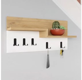 Κρεμάστρα τοίχου Harmon Megapap sapphire oak - λευκό 65x15x31εκ. GP037-0208,1-GP037-0208,1-Λευκό GP037-0208,1
