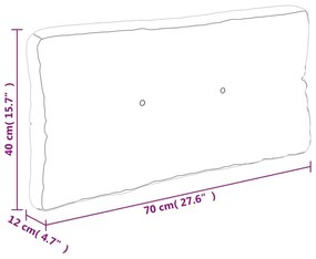 Μαξιλάρι Παλέτας Μπορντό 70 x 40 x 12 εκ. Υφασμάτινο - Κόκκινο