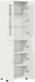 vidaXL Highboard FLORIN Λευκό 60 x 35 x 182 εκ. Επεξεργασμένο ξύλο