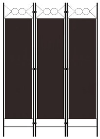 vidaXL Διαχωριστικό Δωματίου με 3 Πάνελ Καφέ 120 x 180 εκ.
