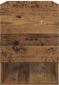 vidaXL End Table 2 pcs Παλιό ξύλο 40 x 40 x 56 εκ. Επεξεργασμένο ξύλο