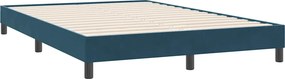 vidaXL Box Spring κρεβάτι χωρίς στρώμα σκούρο μπλε 160x220cm Βελούδινο