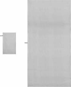vidaXL Σύνολο πετσέτας αθλητισμού 2 pcs Γκρι ύφασμα