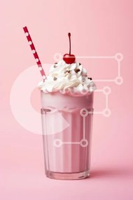 Σετ των 2 Intra Συλλεκτικό Ξύλινο Παζλ Plywood  4mm - Λαχταριστό ροζ μιλκσέικ με σαντιγί Σε Ξύλινο Κουτί - Διαστάσεις: 10x10 cm – 25 κομμάτια