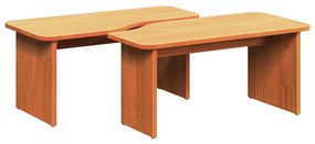 vidaXL Τραπεζάκι σαλονιού 2 pcs Καφέ κεριού 100 x 69 x 35.5 εκατοστά