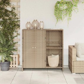 vidaXL Ντουλάπι αποθήκευσης με ράφι Μπεζ 100 x 36 x 102 εκ Ρατάν