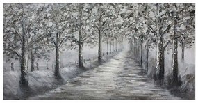 Πίνακας Καμβάς Μονοπάτι 16-30005 140x70cm Grey Marhome Οριζόντιοι Καμβάς