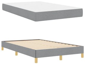 vidaXL Κρεβάτι με ελατήρια Ανοιχτό γκρι, Καφέ 120 x 200 cm