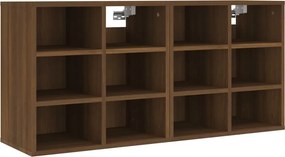 vidaXL Παπουτσοθήκη 2 τεμ. Καφέ Δρυς 52,5 x 30 x 50 εκ.