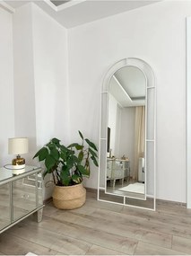 Ορθογώνιος καθρέφτης με μεταλλικό πλαίσιο και βάση Λευκό 180x70x1.5 cm