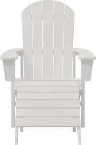 vidaXL Καρέκλα Adirondack Λευκό 82 x 74 x 92 εκ. HDPE