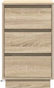 vidaXL Κομοδίνο Δρύς Sonoma 39 x 34,5 x 65 εκ. Επεξεργασμένο ξύλο