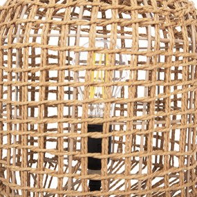Φωτιστικό Δαπέδου Μέταλλο-Paper Rope Σε Καφέ-2 Λάμπες Φ25x78,5Υεκ.