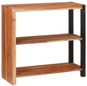 vidaXL Βιβλιοθήκη Καφέ, Μαύρο 80 x 30 x 75 εκ. Στερεό Ξύλο Ακακίας