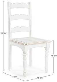 Καρέκλα Colette Λευκή (45x45x102εκ.)