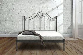 Κρεβάτι ΗΒΗ1  για στρώμα 140χ200 διπλό με επιλογή χρώματος μαύρο