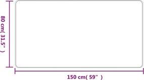 vidaXL Χαλί Διάδρομος Εμφάνιση Σιζάλ Ανθρακί 80 x 150 εκ.