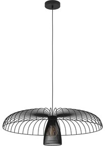 Φωτιστικό Οροφής Champerico 390216 Φ77x150cm 1xE27 60W Black Eglo Steel