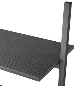 vidaXL Ραφιέρα Κεκλιμένη 5 Επιπέδων Μαύρη 64x34x185,5 εκ.