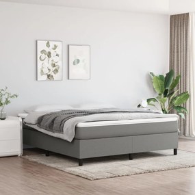 vidaXL Πλαίσιο Κρεβατιού Boxspring Σκούρο Γκρι 160x200 εκ. Υφασμάτινο