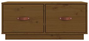 vidaXL Έπιπλο Τηλεόρασης Καφέ Μελί 80x34x35 εκ από Μασίφ Ξύλο Πεύκου