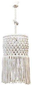 Φωτιστικό Οροφής  Mac-04 Φ30 1/L Macrame 31-1068 White Heronia Rope, Metal