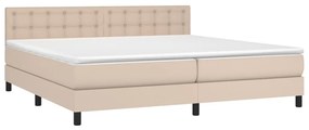 ΚΡΕΒΑΤΙ BOXSPRING ΣΤΡΩΜΑ&amp;LED ΚΑΠΟΥΤΣΙΝΟ 200X200 ΕΚ. ΣΥΝΘ. ΔΕΡΜΑ 3134248