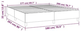 ΠΛΑΙΣΙΟ ΚΡΕΒΑΤΙΟΥ BOXSPRING ΑΝΟΙΧΤΟ ΓΚΡΙ 180X200 ΕΚ. ΒΕΛΟΥΔΙΝΟ 3121132