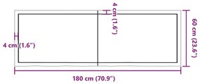 ΡΑΦΙ ΤΟΙΧΟΥ ΣΚΟΥΡΟ ΓΚΡΙ 180X60X6 ΕΚ. ΕΠΕΞΕΡΓ. ΜΑΣΙΦ ΞΥΛΟ ΔΡΥΟΣ 363843