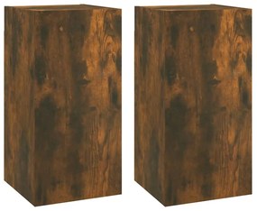 vidaXL Έπιπλα Τηλεόρασης2 τεμ. Καπν. Δρυς 30,5x30x60εκ Επ. Ξύλο