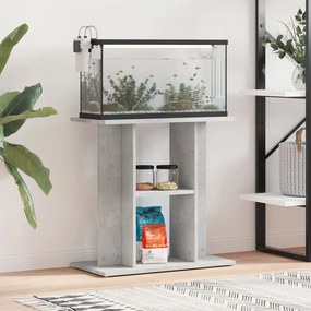 vidaXL Βάση Ενυδρείου Γκρι Σκυροδ. 60x30x60 εκ. από Επεξεργασμένο Ξύλο