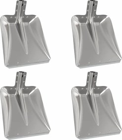 vidaXL Κεφάλι Φτυαριού 4 pcs Ασημί 45 x 38 εκ. Αλουμίνιο