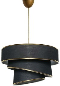 Φωτιστικό Οροφής Couper 390FLH1686 40x72cm E27 60W Black-Gold Opviq