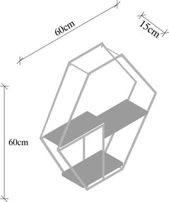 Wall Shelf Narcissus Black
Walnut