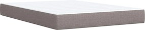 vidaXL Κρεβάτι box spring με στρώμα Taupe 140 x 200 cm Ύφασμα