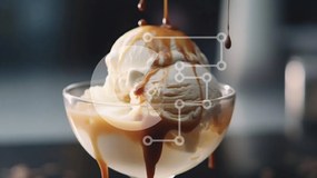 Σετ των 2 Intra Συλλεκτικό Ξύλινο Παζλ Plywood  4mm - Νόστιμο γλυκό παγωτό με σάλτσα καραμέλας Σε Ξύλινο Κουτί - Διαστάσεις: 10x10 cm – 25 κομμάτια