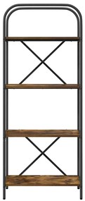 vidaXL Ράφι Βιβλίων Καπνιστή δρυς 60 x 30 x 146 εκ Επεξεργασμένο ξύλο