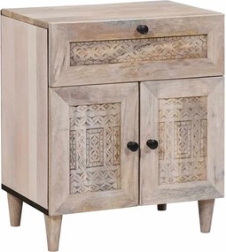 vidaXL Κομοδίνο Λευκό 50 x 33 x 60 εκ Επεξεργασμένο Ξύλο